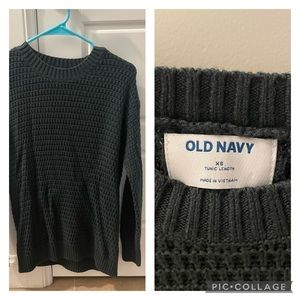 Old navy size xs olive green waffle tunic sweater